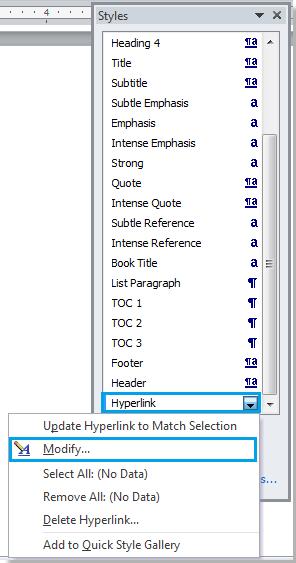 Hướng dẫn thay đổi màu chữ của hyperlink trong Word
